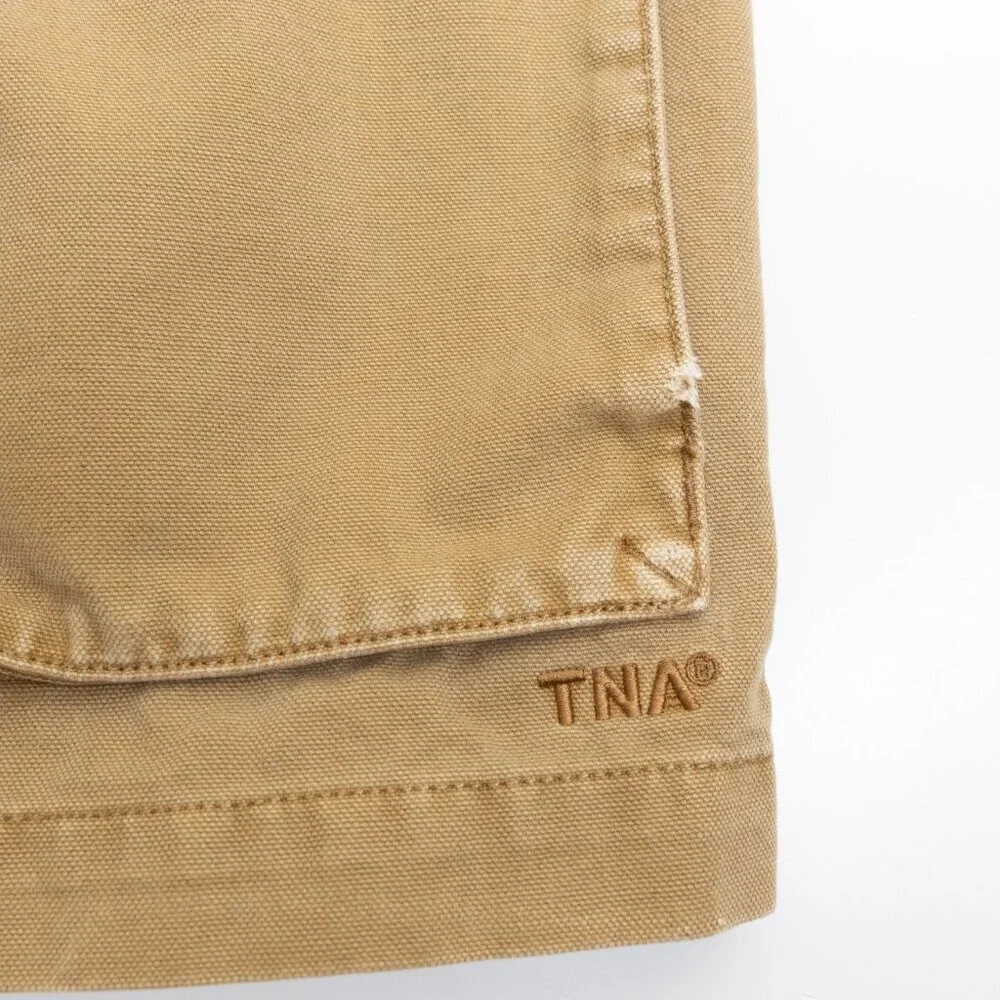 Aritzia TNA Jasper Field Jacket Relaxed Cotton Canvas Vintage Topaz Tan *Altered - Picture 10 of 16